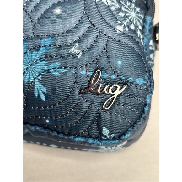 LUG - Super Coupe Convertible Crossbody Bag , Blue Quilted Snowflakes Design - Picture 5 of 9